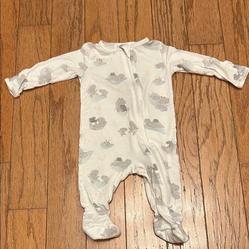 Angel Dear White and Gray Kids Footie